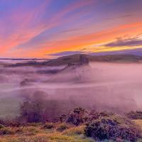 Foggy Sunrise at Corfe Castle by Sean Corlett 61 marks